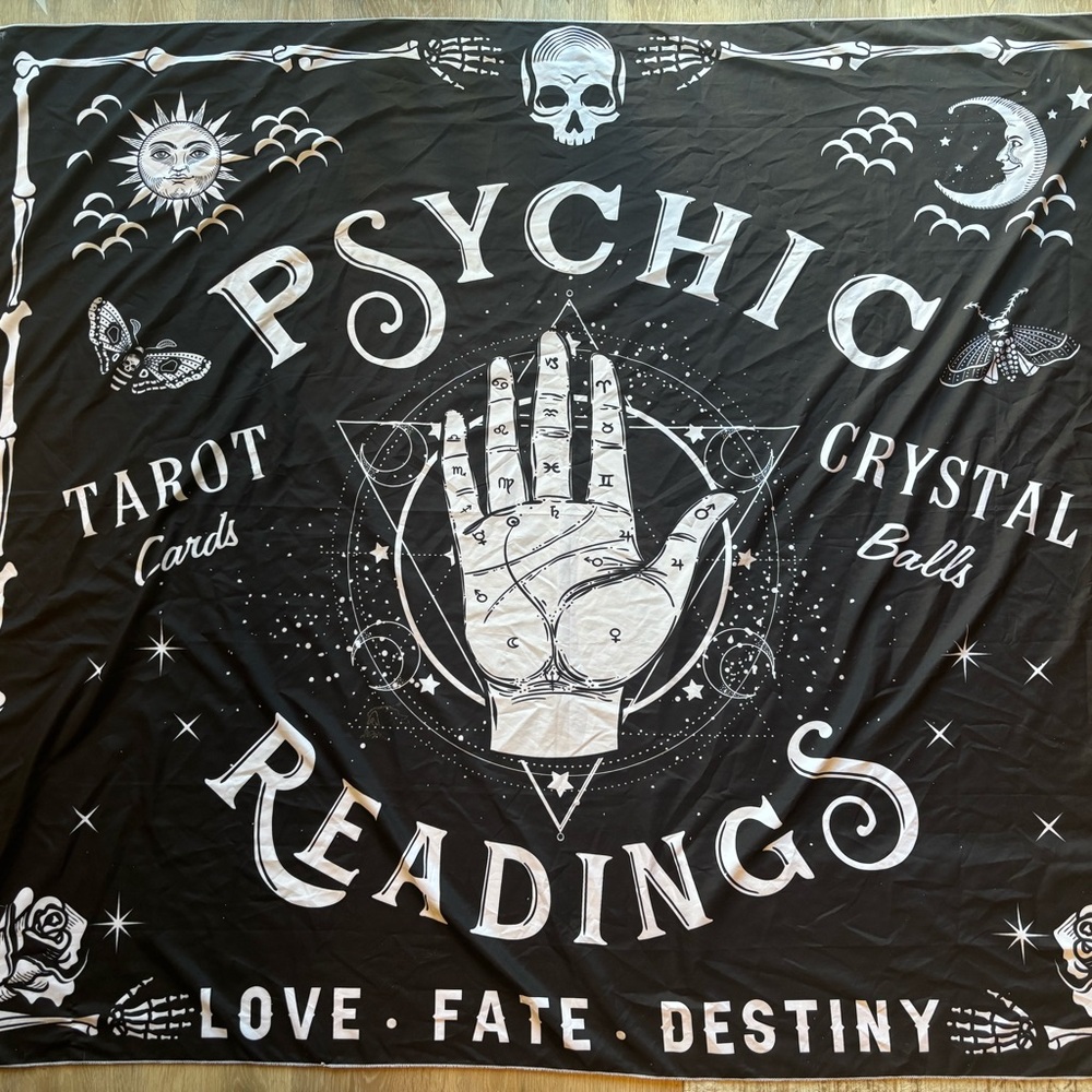 Amazon Black and White Psychic Readings Tapestry